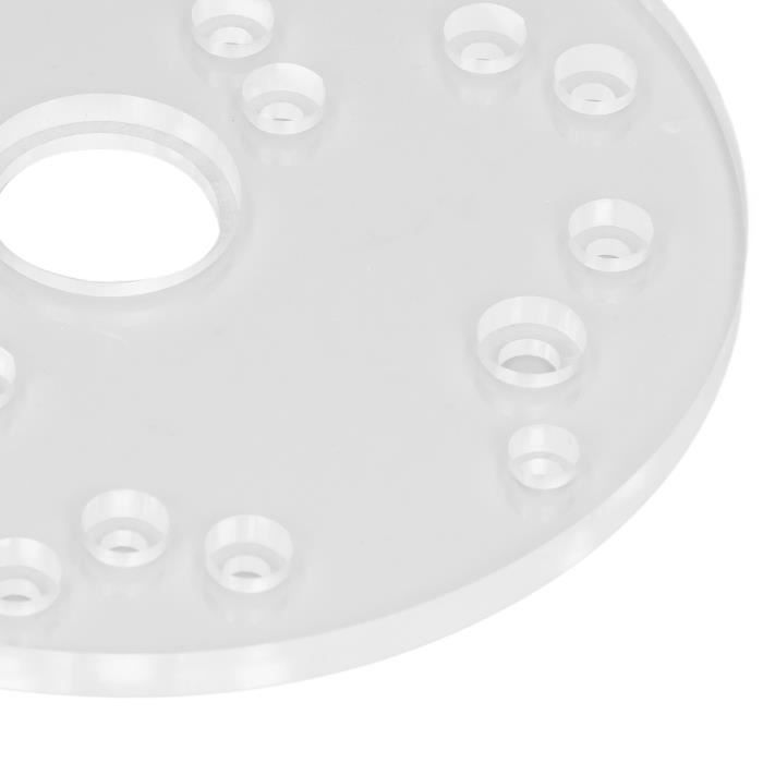 Kit De Bagues De Défonceuse En Laiton (10 Tailles) + Plaque De Base Acrylique - Centrage Précis, Compatible Multi-marques