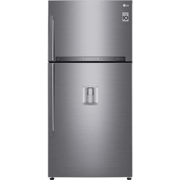 LG GTF8659PS - Réfrigérateur congélateur haut - 592L (418+174) - Froid ventilé - A++ - L86m x H184cm - Inox