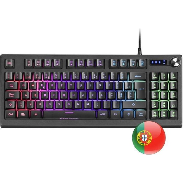 Clavier Gamer TKL+ – Mars Gaming – MKREVOPT – RGB Control – H-MECH – Layout Portugais