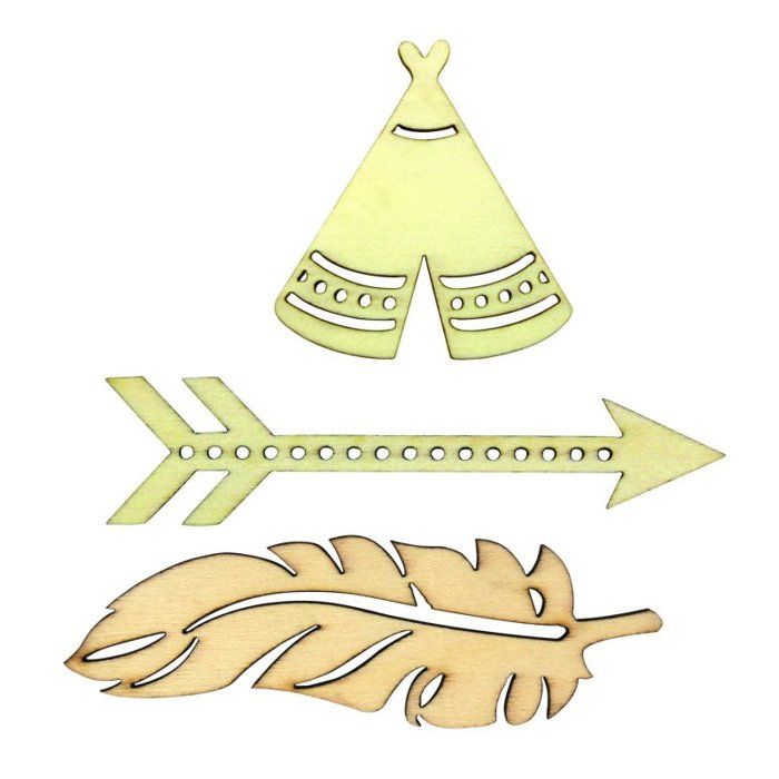 Embellissements Bois Naturel EUIEUT - 100 Pièces - DIY Déco Scrapbooking - Animaux Fleurs
