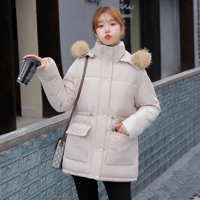 Cdiscount Veste Hiver Femme Chaude Doudoune Femme Mi-Longue