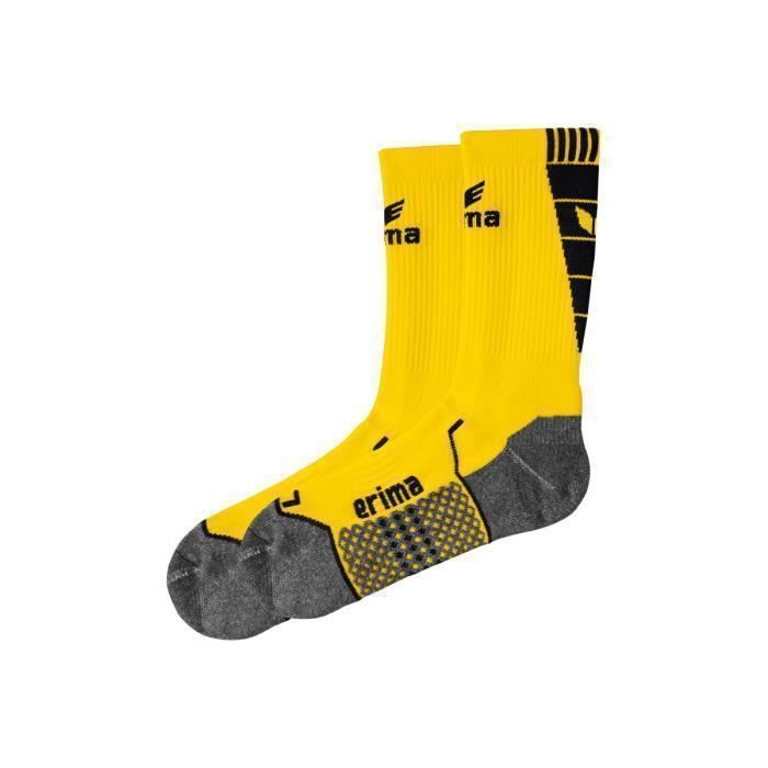 Erima Chaussettes dentraînement droite/gauche – séchage rapide chevillère boucles plantaires – Jaune