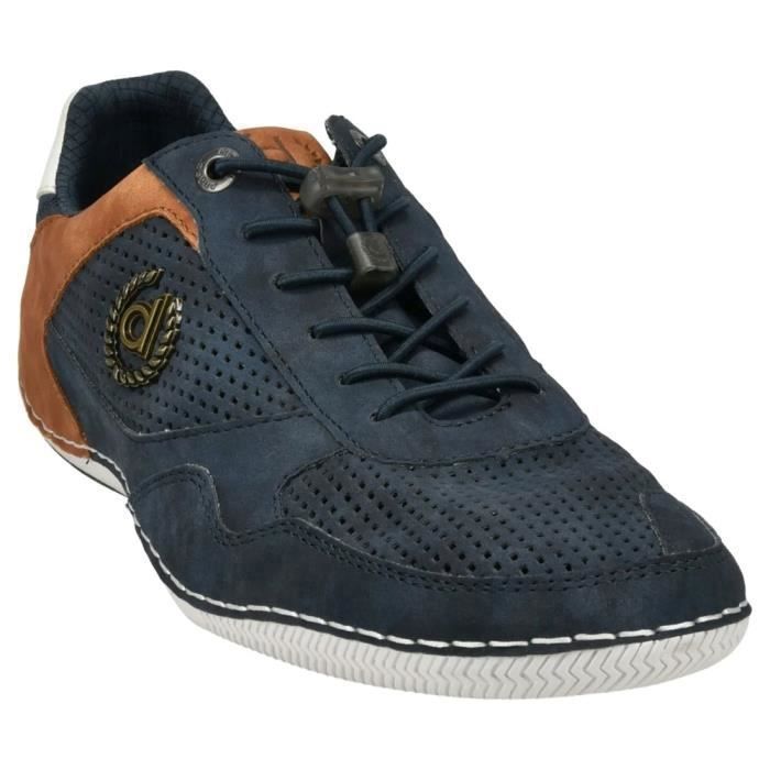 Bugatti Baskets - BUGATTI - CANARIO LEISURE - Bleu - Lacets - Talon Plat