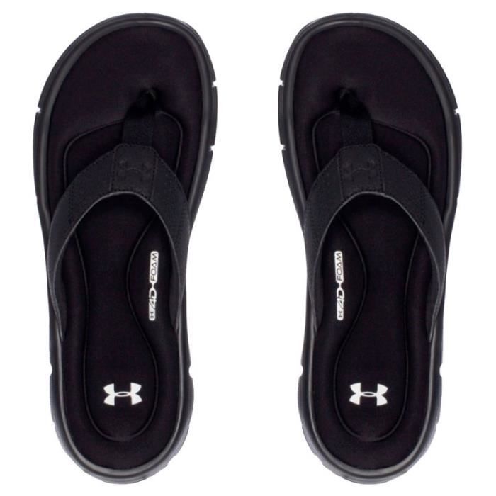 tongs noires homme