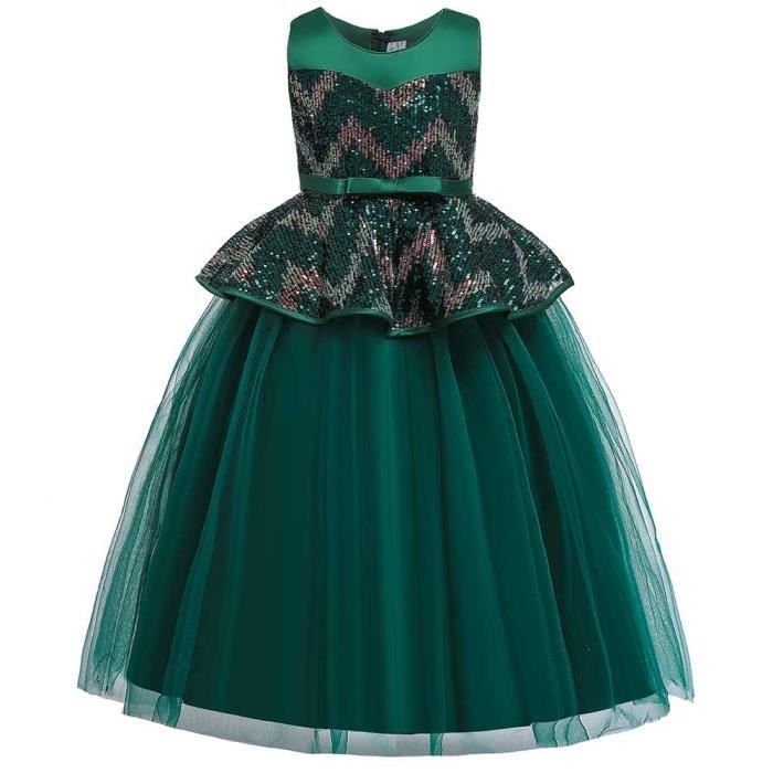 robe fille verte