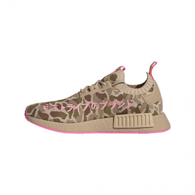 Basket adidas Originals NMD R1 PRIMEKNIT Homme Multicolor Beige Lacets Textile