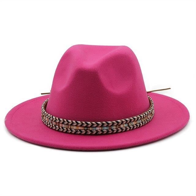 MARRYME Chapeau Fedora Homme Chapeau Trilby Feutre Femme Panama Chapeau
