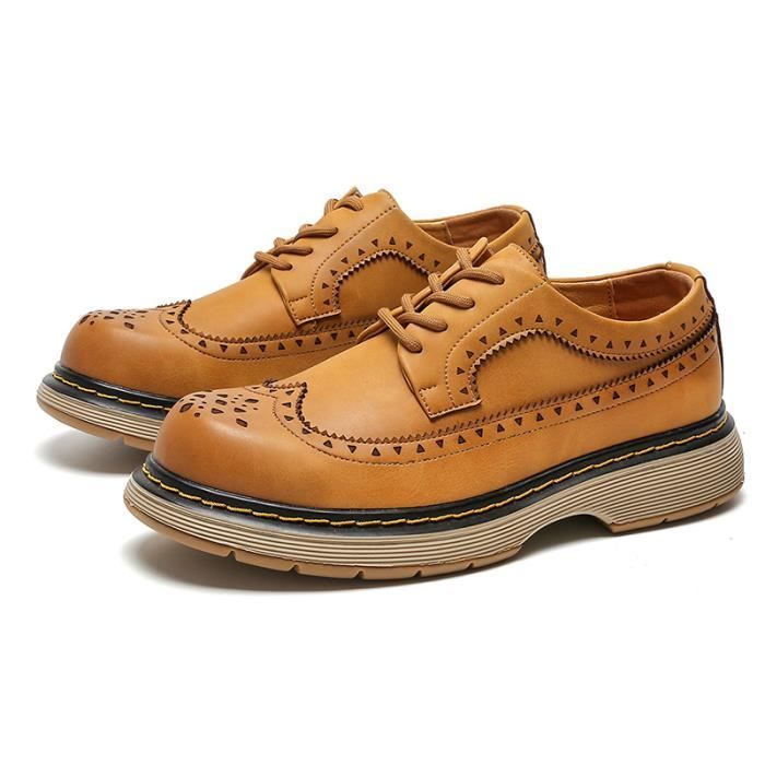 Chaussures en cuir v ritable pour hommes Automne Hiver