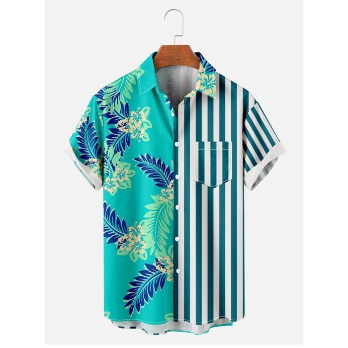 Chemise Penguin Heritage Homme – Coupe Slim – Manches Courtes – Bleu Marine Rayé