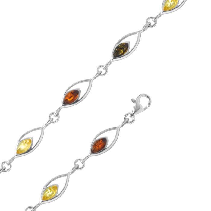 Nature dAmbre - Bracelet argent 925/1000e ambre