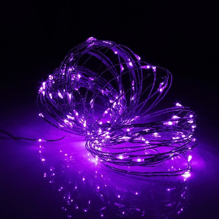 Halloween Decoration Guirlandes Lumineuses Violet, 20M 200 LED Noël Guirlande Lumineuse Exterieur 8 Modes Imperméable Led Lumière Pour Thanksgiving Horreur Chambre Arbre Mariage Fête Jardin