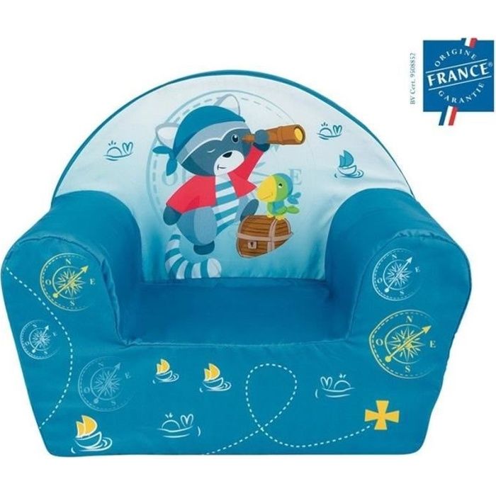 Fauteuil En Mousse Pour Bébé Enfants Pour La Chambre D'Enfant MISIOO Velours Côtelé Bleu 53x40 Cm - Puériculture & Eveil Bébé