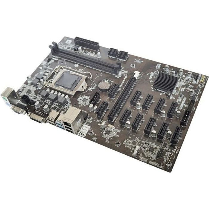 Carte MèRe B250C 12 Cartes BTC Mining avec Câble D'Extension USB 1M
