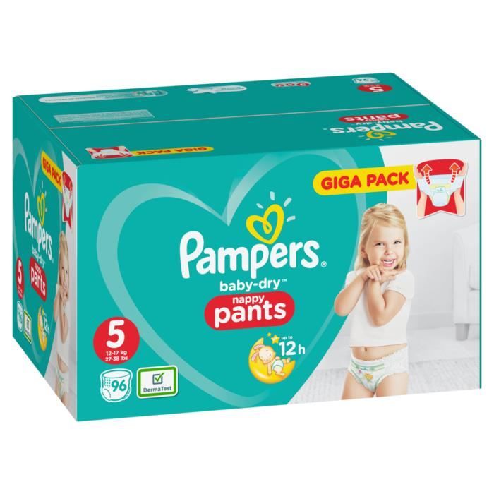 Pampers Baby Dry Pants Taille 5 Junior 1217 kg Giga Pack 96 Couches Cdiscount Puériculture