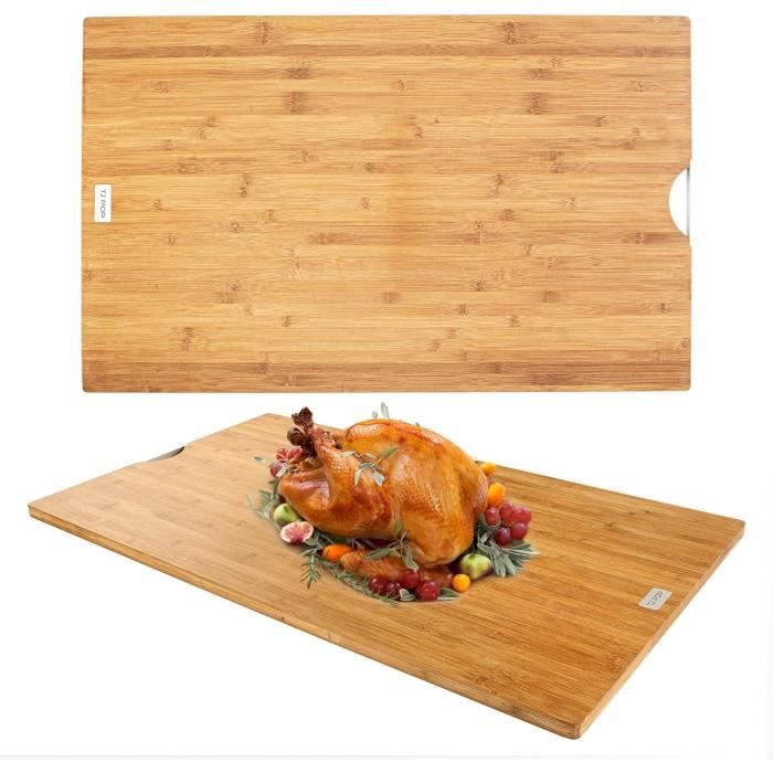 Planche à découper en bambou avec bac en inox 35X28cm - Bambou - Veo shop Planche à découper en bambou avec bac en inox 35X28cm - Bambou - Veo shop