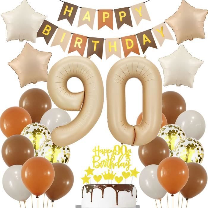 Ballon Noir Et Or 30 Pièces, Ballons Anniversaire, Ballon Confettis Or