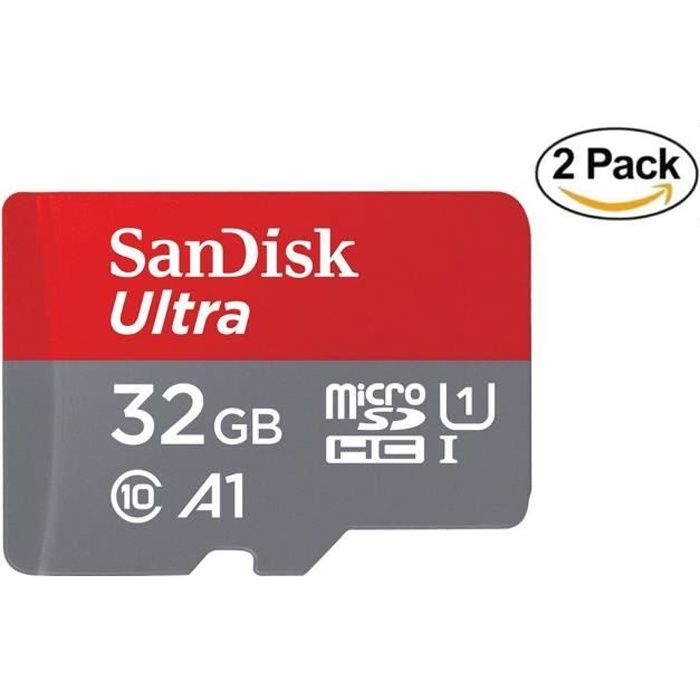 SanDisk Ultra Micro SD 32 Go 64 Go 128 Go Class 10 SDHC Carte Mémoire SDXC et Adaptateur 