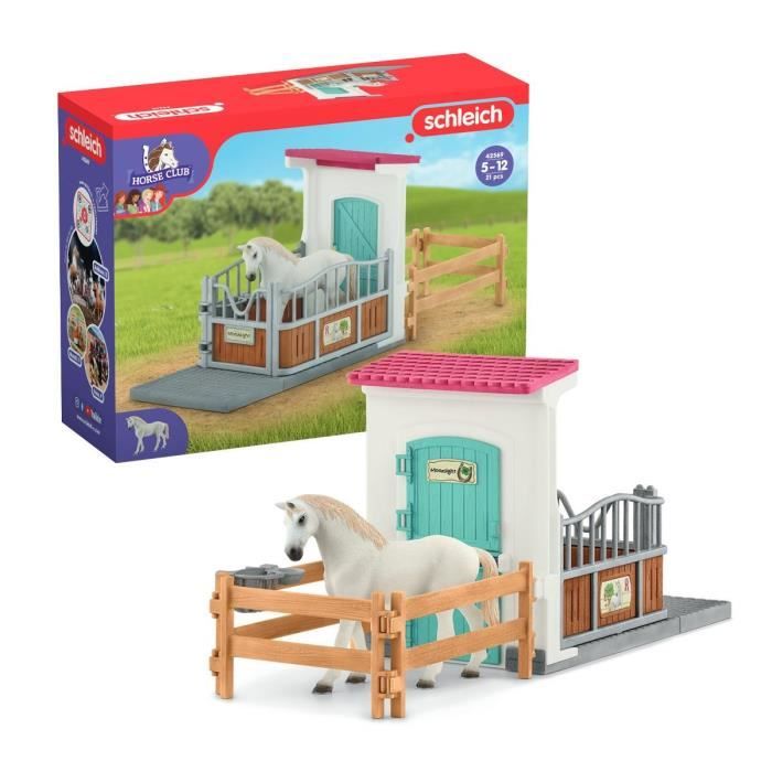 Box pour chevaux avec jument et poulain - Voiture et figurine