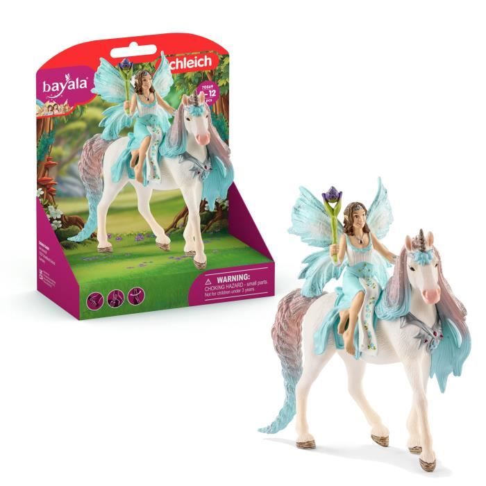 Coffret de Figurines Fée Eyela avec Jouet Licorne de Princesse - Princesse Volante avec Figurine Lic