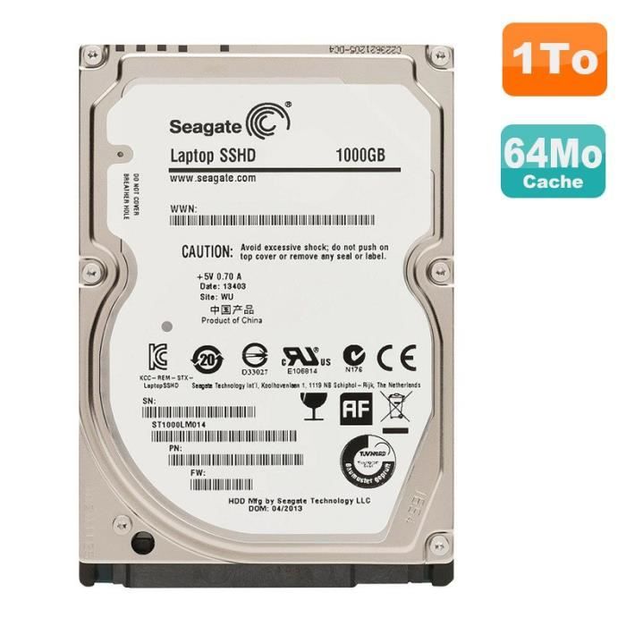 DISQUE DUR 1To 2.5 SAS 7200 SEAGATE (Remis à Neuf