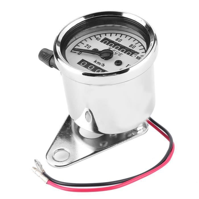 Compteur Vitesse Moto Universel - Digital Argent/black - 12V - Max 160km/h - Diamètre 6.5cm