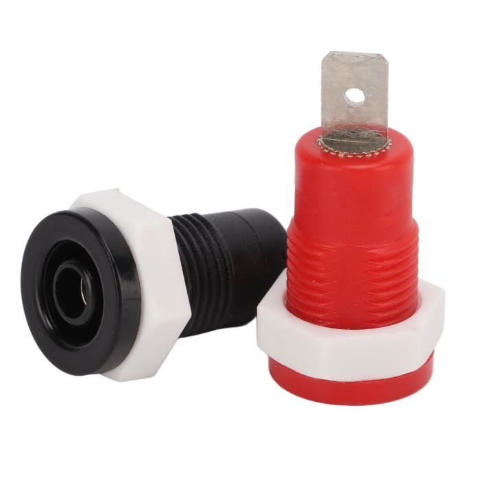 Connecteur de prise Fiche Banane Empilable 10 Pièces 4Mm Rouge Noir