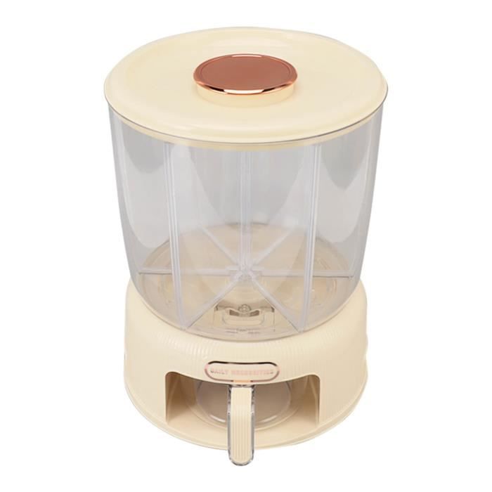 Distributeur à Grains Tournant 6 Cases - 22,4x22,4x17,8 Cm, 650 Ml Par Case, Organisation Garde-Manger