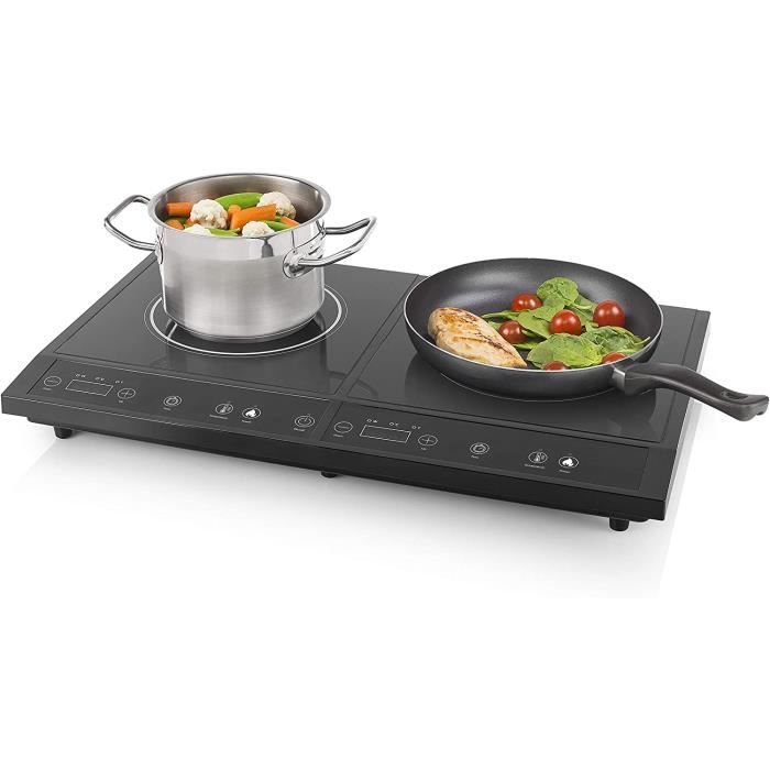 Plaque à induction à poser double feu ik6179 noire 2 x 24 cm 1 400 + 2 000 w Cdiscount