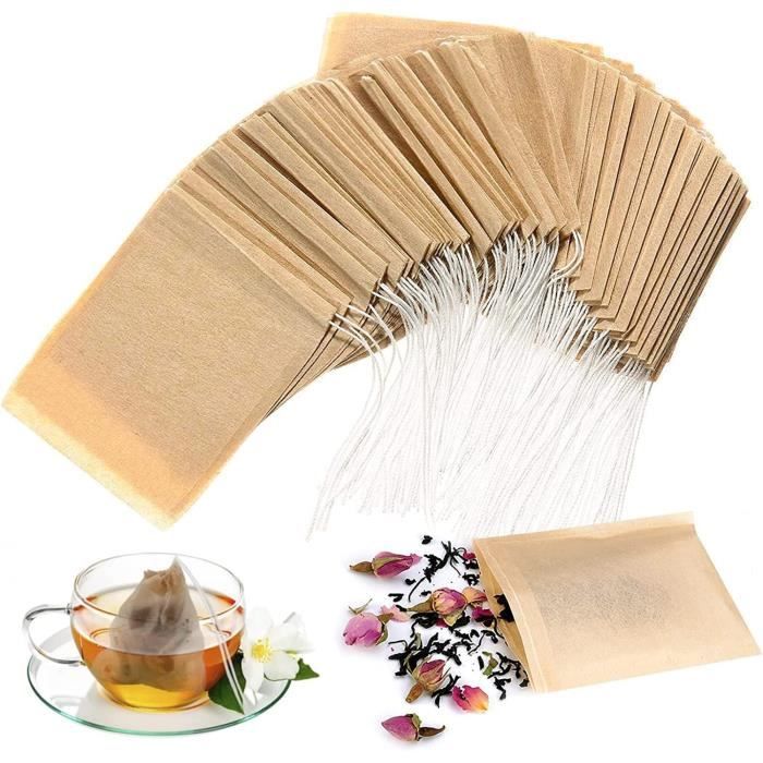 500 Sachets De Thé Vides à Cordon – 7x9cm, Tissu Non-tissé, Pour Thé/café/épices