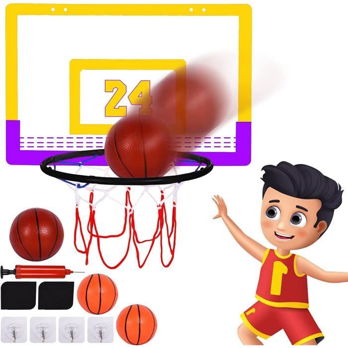 Mini Panier De Basket TEMI Pour Enfants 3-6 Ans - Intérieur, Avec Ballon, Facile à Installer