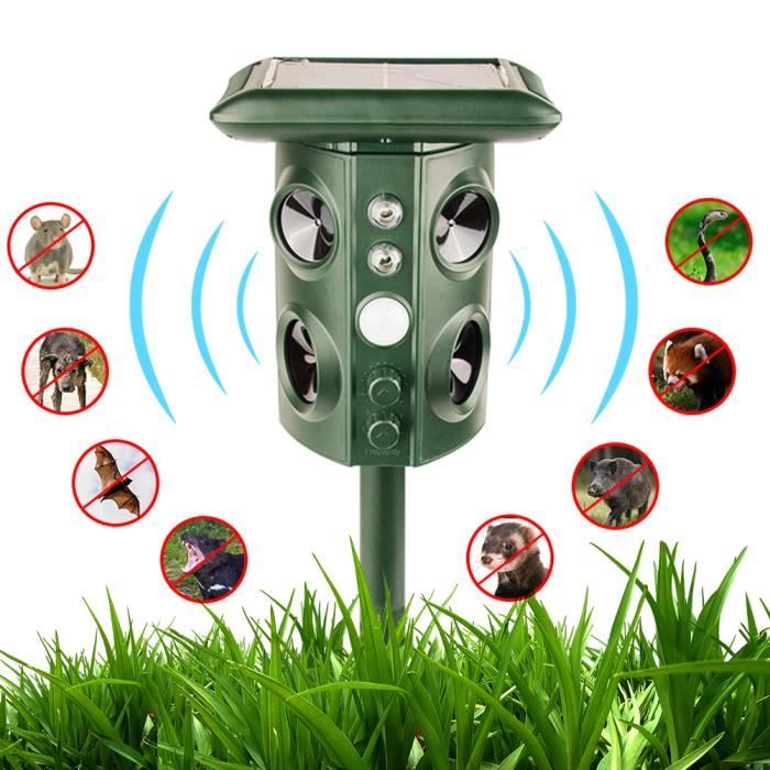 Repulsif Pour Animaux D Exterieur Alimente A L Energie Solaire Par Mouvement Active Avec Charge Usb Pour Chiens Chats Cdiscount Jardin