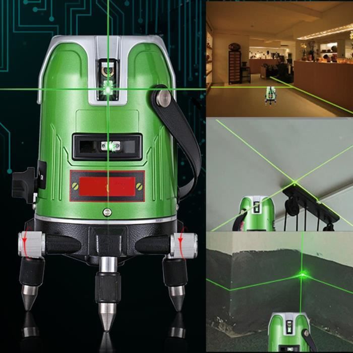 Niveau Laser à Lignes Croisées 4 x 360, Auto-Nivellement Horizontal