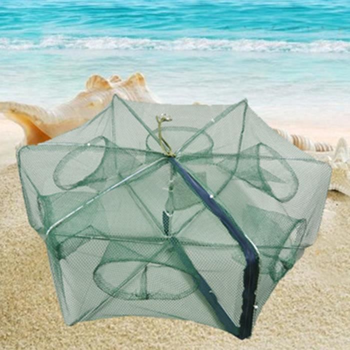 6 Trous Pliable Pêche Cage filet