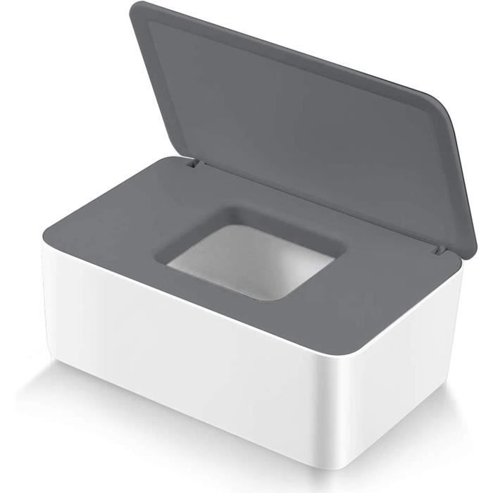 Boîte à Lingettes Humides Avec Couvercle Hermétique - Dimensions 18x11.8x7.2 Cm, En Plastique PP, Pour Lingettes Bébé Ou Toilette