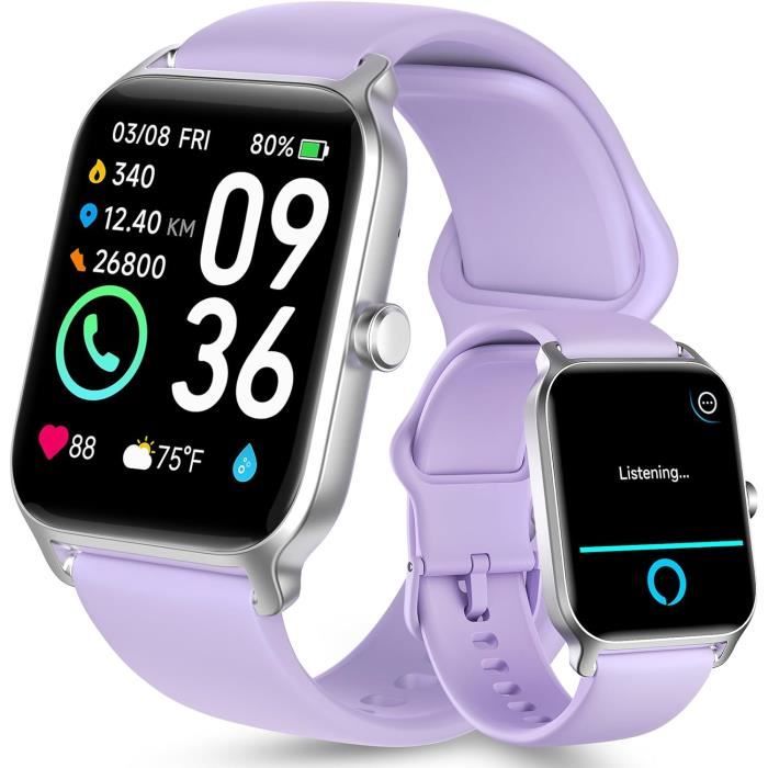Montre Connectée Fitpolo 1,8'' – Alexa Intégrée Appel Bluetooth – Homme/Femme