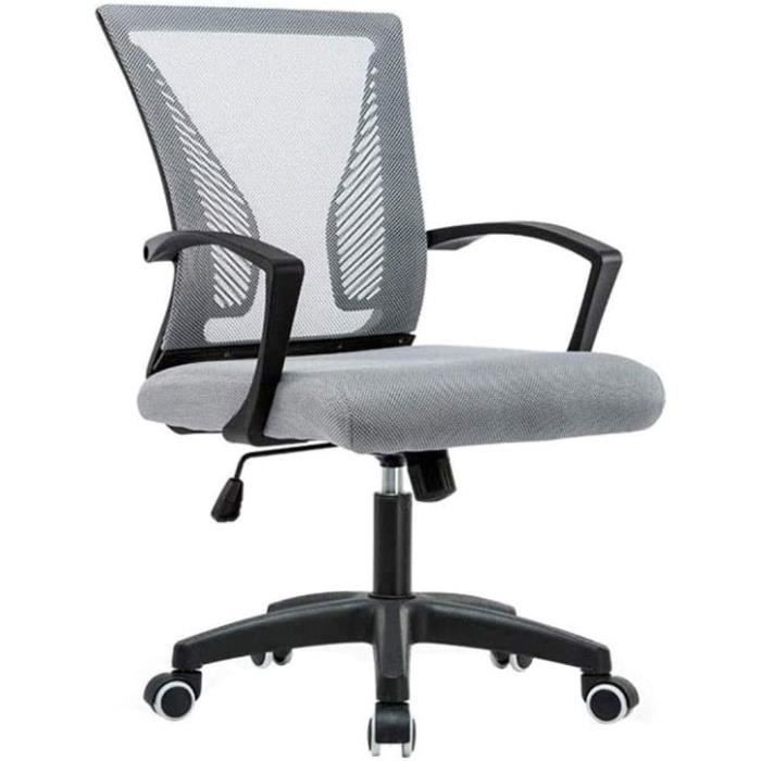 Chaise De Bureau Ergonomique Pivotante Et Réglable En Maille Avec Chaise De Bureau Ergonomique Pivotante Et Réglable En Maille Avec