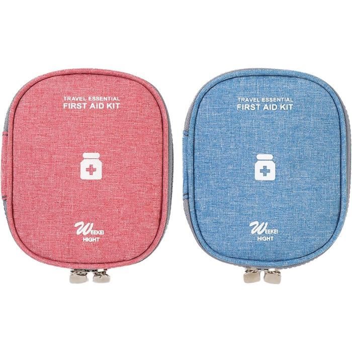 Trousse De Premiers Secours Vide En Tissu Oxford - 25x20x14 Cm, Rouge - Compartiments Organisés Pour Médicaments, Maison, Voyage