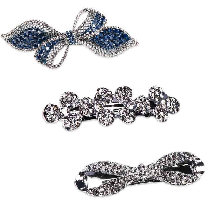 UZ056 - Épingles À Cheveux En Cristal Pour Femmes, Design Couleur