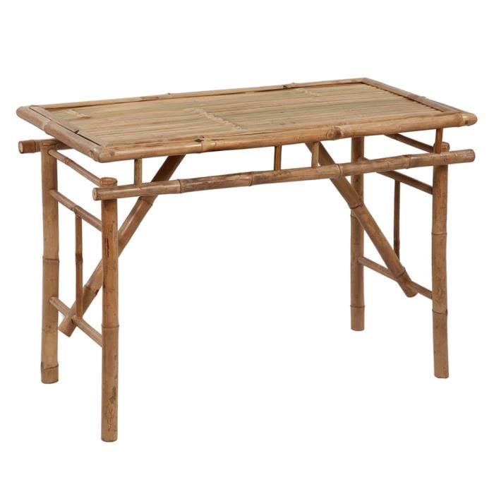 "sale 2024" table de jardin - jms - pliable 115x50x75 cm bambou 73,39,kg