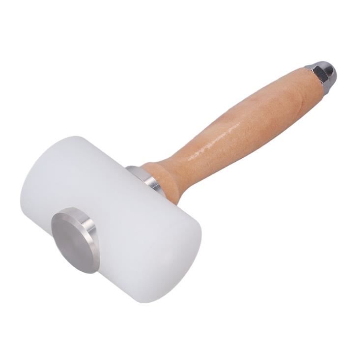 Marteau à Découper Le Cuir En T - Tête En Nylon, Manche En Bois, Pour Maroquinerie DIY Et Professionnels