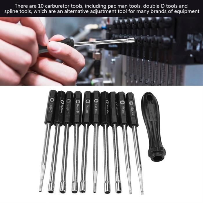 Tournevis De Réglage Carburateur Forme Pacman – 5 Mm, Longueur 15,5 Cm, Pour Outils De Jardin, Tondeuses, Etc.