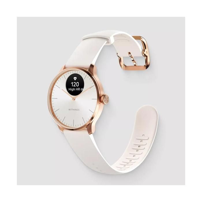 Montre connectée Withings ScanWatch Light 37 mm Blanc et Or