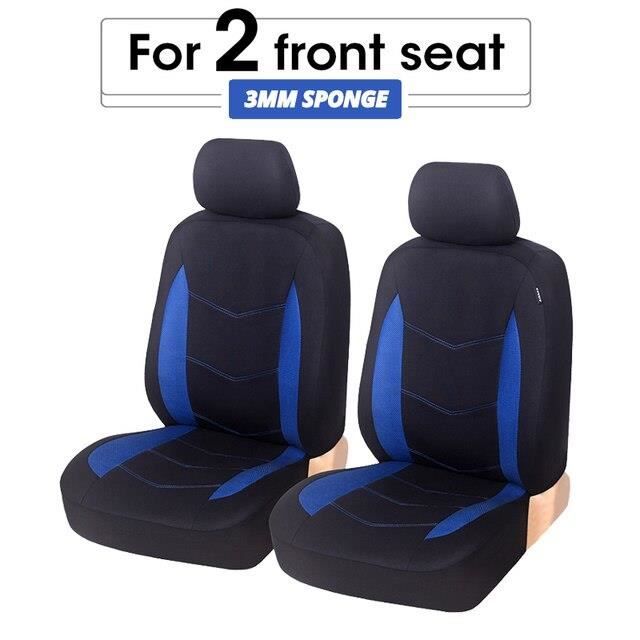 Housses De Siège Auto Pour Renault Clio II, III, IV (1990-2019) - 2 Pièces Avant + Appuie-têtes - Tissu Velours