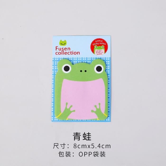 NOTE ADHESIVE,frogFeuillets adhésifs Animal mignon Panda cochon chat
