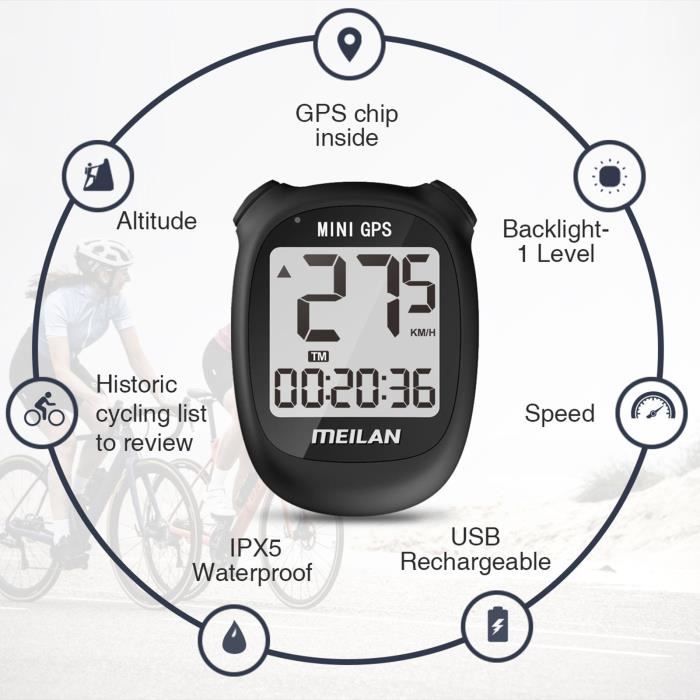 Compteur de Vélo Numérique LED Vitesse Chronomètre