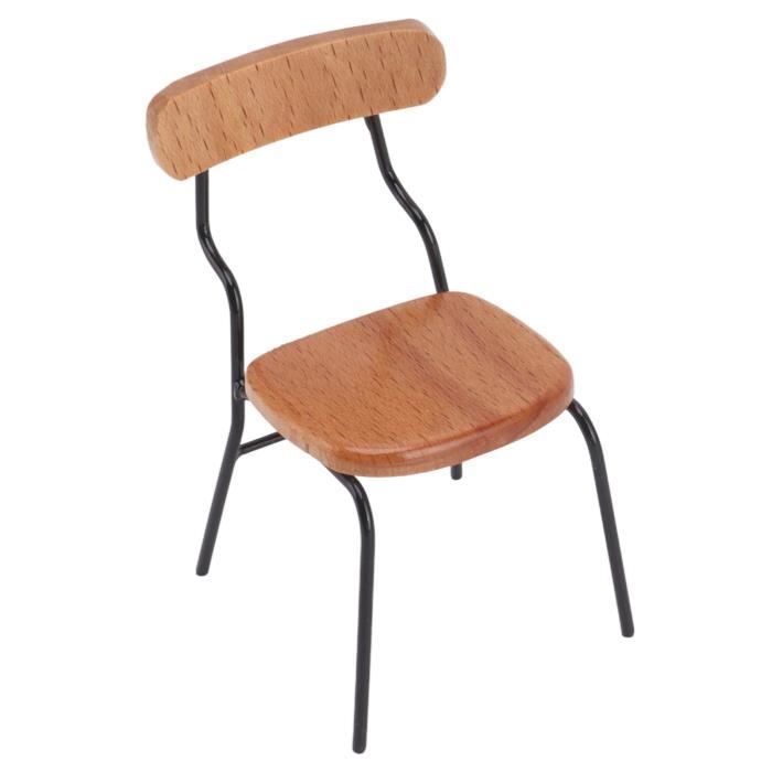 Ensemble Miniature Table & 4 Chaises 1:12 - Meubles Bois Maison De Poupée - Mobilier Salle à Manger Échelle 1/12