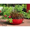 RIVIERA - Coupe pot de fleurs - granit D40 - rouge-1