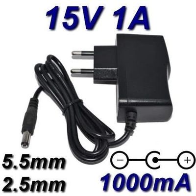 Adaptateur Secteur Universel 15V 1A - 15W - Câble 1,5 M - 4 Embouts Inclus - Pour Ordinateur, Console, Caméra…