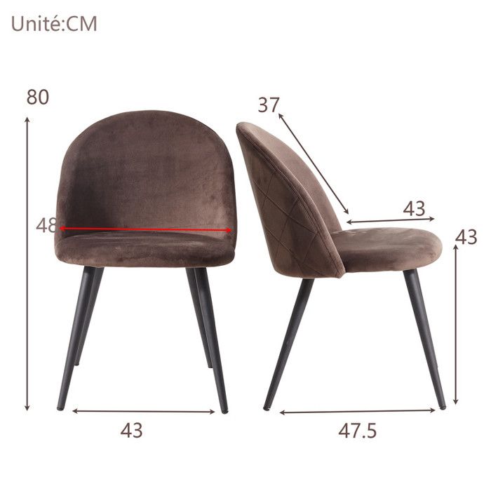 Coussin De Chaise 40 X 40 Cm (4 PIÈCES) - Galette De Chaise - Noir Et