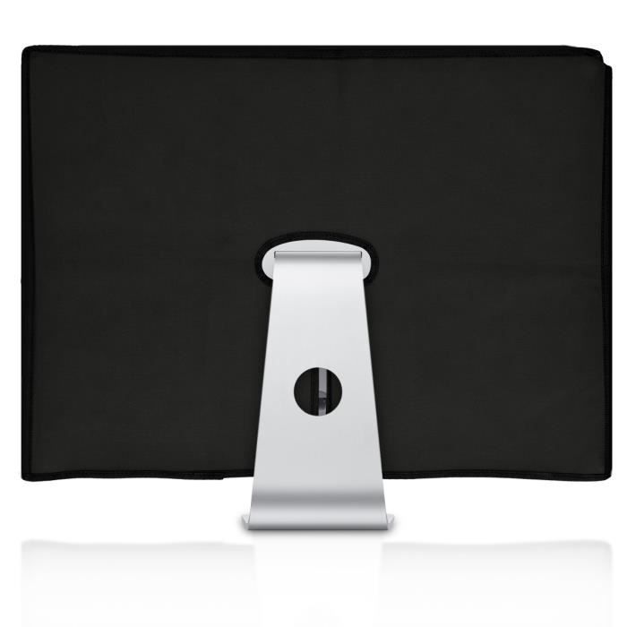 Kwmobile Housse Écran Ordinateur 27-28 Pouces - Protection Anti-Poussière PC Noir-Gris Clair - Idéal Pour Moniteur